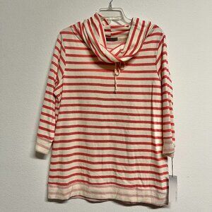 Loveappella Cowl Tie Stripe Pullover